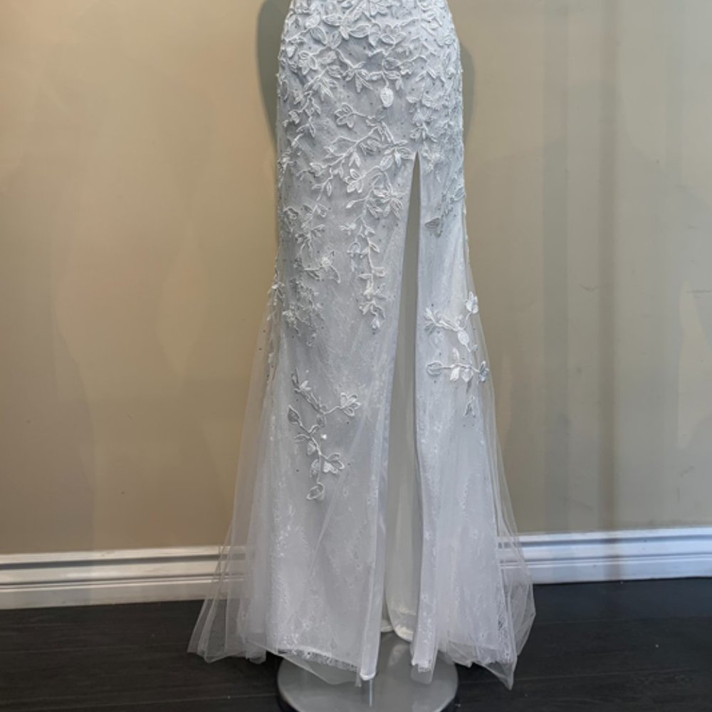 Wedding Bridal Sleeveless Party Formal Prom Long Maxi Lace up Back Dress ас7014 - Picture 2 of 9